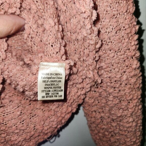 Altar'd State L/S Chunky Oversized Popcorn Knit Comfy Sweater; Pink Size: S - Picture 6 of 6
